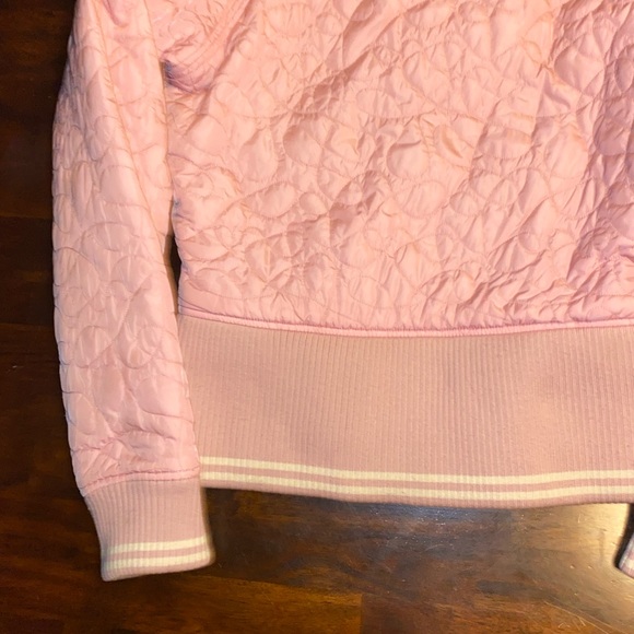 Pink Quilted Puffy North Face Bomber style jacket - Picture 4 of 10